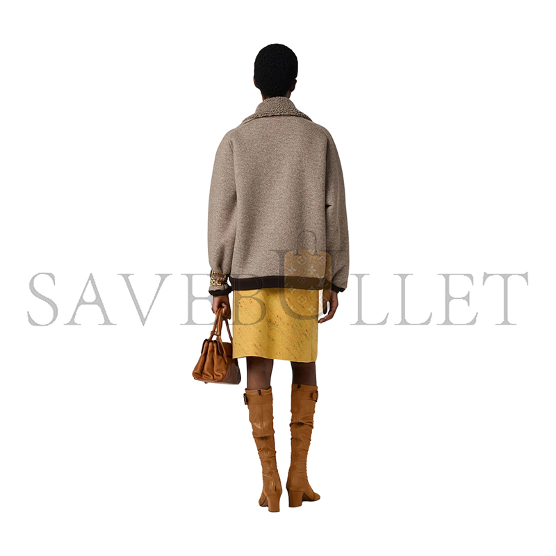 MIU MIU COTTON FLEECE ZIPPER BLOUSON JACKET ML1369